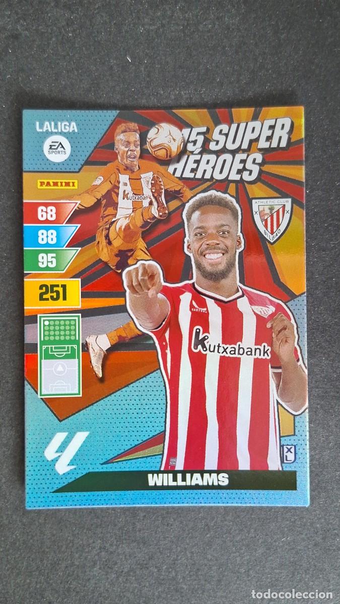Cromos de F&uacute;tbol: L1 WILLIAMS ATHLETIC CLUB DE BILBAO 15 SUPER HEROES ADRENALYN XL LIGA 2023/2024 23 24 PANINI