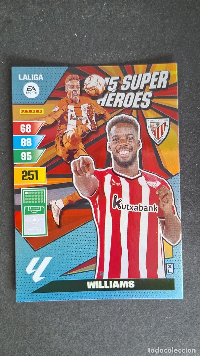 Cromos de F&uacute;tbol: L1 WILLIAMS ATHLETIC CLUB DE BILBAO 15 SUPER HEROES ADRENALYN XL LIGA 2023/2024 23 24 PANINI