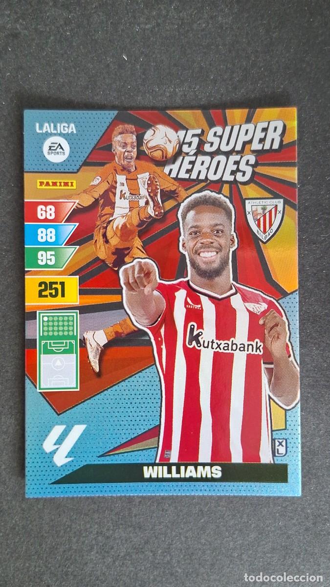 Cromos de F&uacute;tbol: L1 WILLIAMS ATHLETIC CLUB DE BILBAO 15 SUPER HEROES ADRENALYN XL LIGA 2023/2024 23 24 PANINI