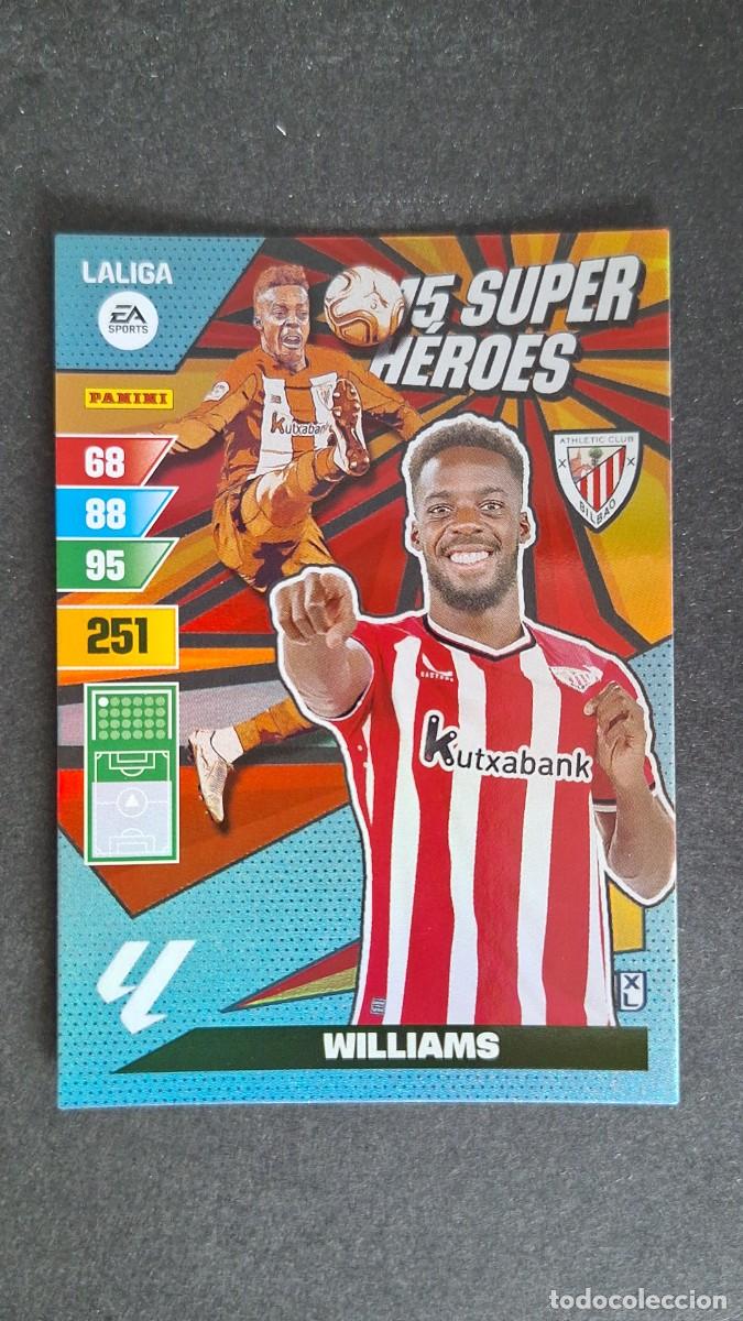 Cromos de F&uacute;tbol: L1 WILLIAMS ATHLETIC CLUB DE BILBAO 15 SUPER HEROES ADRENALYN XL LIGA 2023/2024 23 24 PANINI