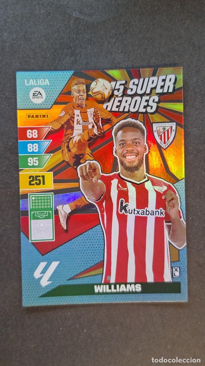 Cromos de F&uacute;tbol: L1 WILLIAMS ATHLETIC CLUB DE BILBAO 15 SUPER HEROES ADRENALYN XL LIGA 2023/2024 23 24 PANINI