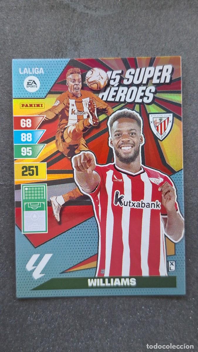 Cromos de F&uacute;tbol: L1 WILLIAMS ATHLETIC CLUB DE BILBAO 15 SUPER HEROES ADRENALYN XL LIGA 2023/2024 23 24 PANINI