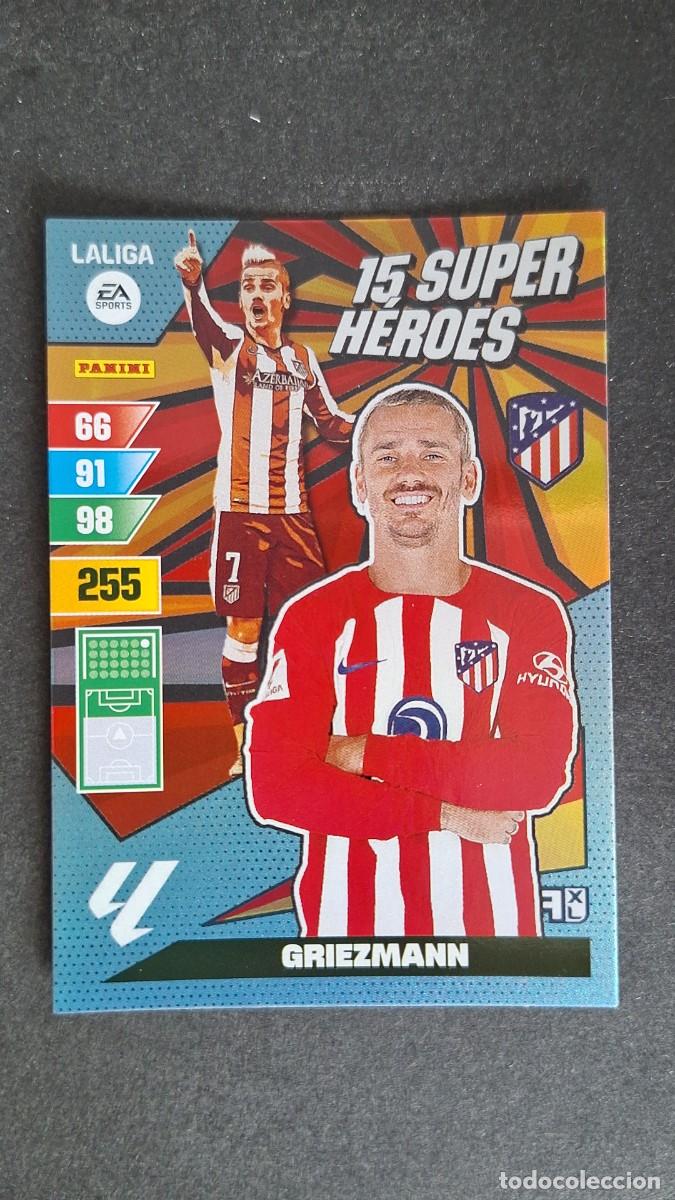 Cromos de F&uacute;tbol: L1 GRIEZMANN ATLETICO DE MADRID 15 SUPER HEROES ADRENALYN XL LIGA 2023/2024 23 24 PANINI