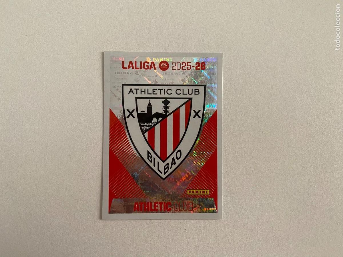 Cromos de F&uacute;tbol: LALIGA ESTE 2025 2026 EA SPORTS 25 26 ALBUM PANINI LIGA N 1 ATHLETIC CLUB ESCUDO