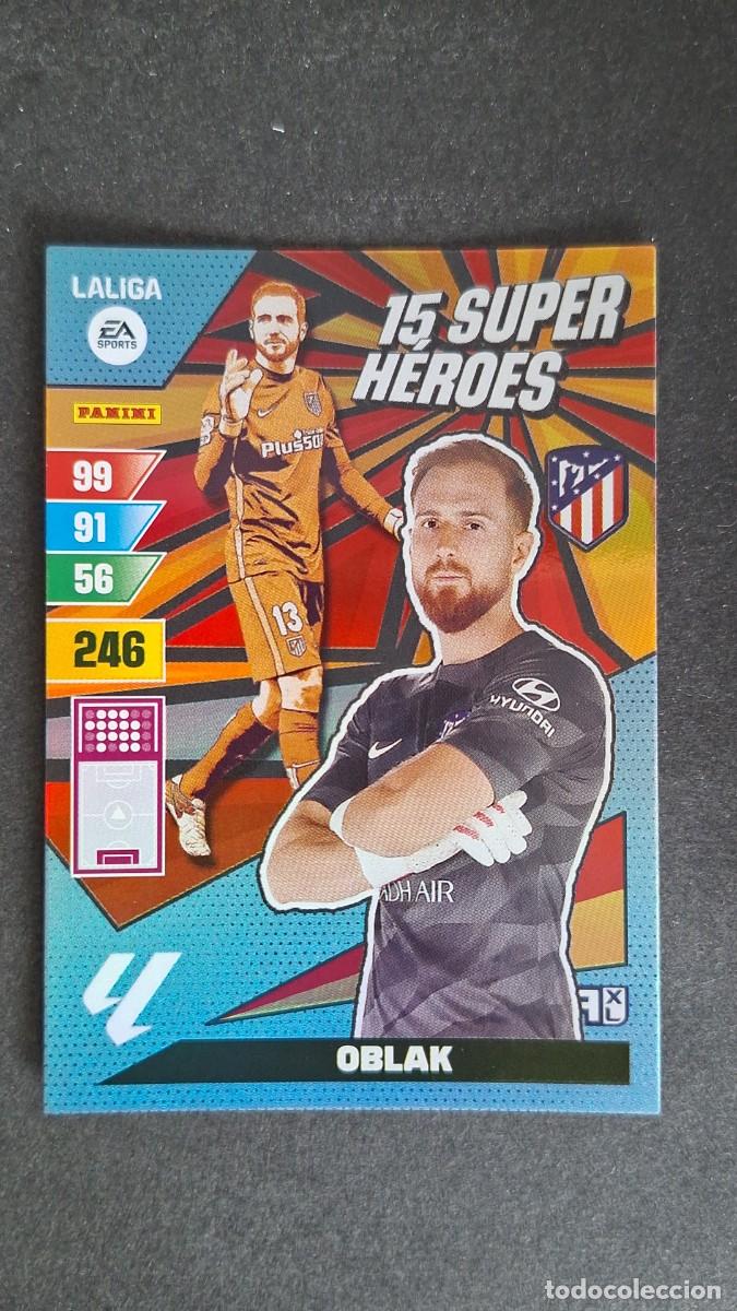 Cromos de F&uacute;tbol: L1 OBLAK ATLETICO DE MADRID 15 SUPER HEROES ADRENALYN XL LIGA 2023/2024 23 24 PANINI