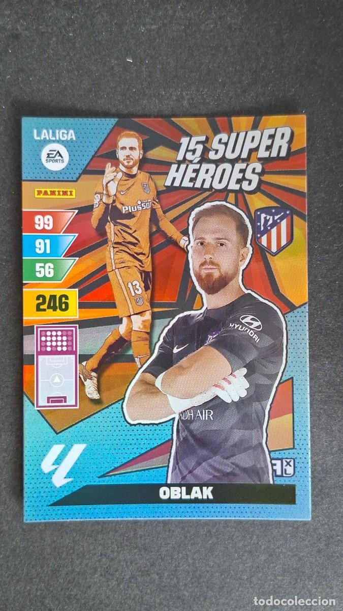 Cromos de F&uacute;tbol: L1 OBLAK ATLETICO DE MADRID 15 SUPER HEROES ADRENALYN XL LIGA 2023/2024 23 24 PANINI