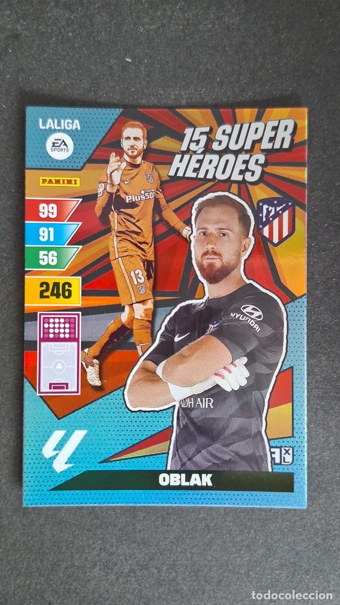 Cromos de F&uacute;tbol: L1 OBLAK ATLETICO DE MADRID 15 SUPER HEROES ADRENALYN XL LIGA 2023/2024 23 24 PANINI