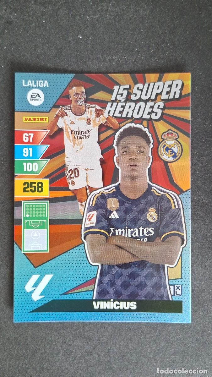 Cromos de Futebol: L1 VINICIUS REAL MADRID 15 SUPER HEROES ADRENALYN XL LIGA 2023/2024 23 24 PANINI