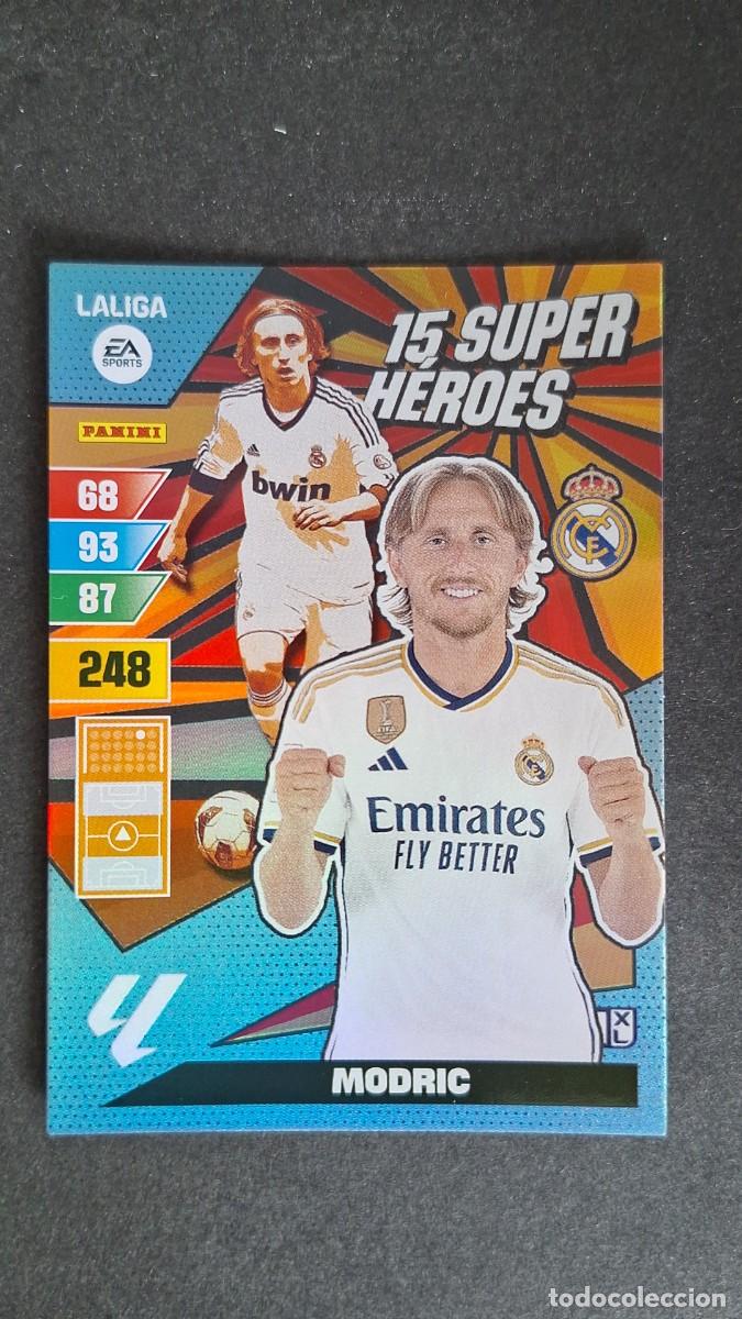 Cromos de F&uacute;tbol: L1 MODRIC REAL MADRID 15 SUPER HEROES ADRENALYN XL LIGA 2023/2024 23 24 PANINI