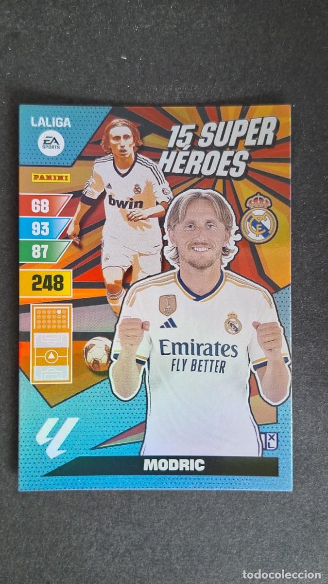 Cromos de F&uacute;tbol: L1 MODRIC REAL MADRID 15 SUPER HEROES ADRENALYN XL LIGA 2023/2024 23 24 PANINI