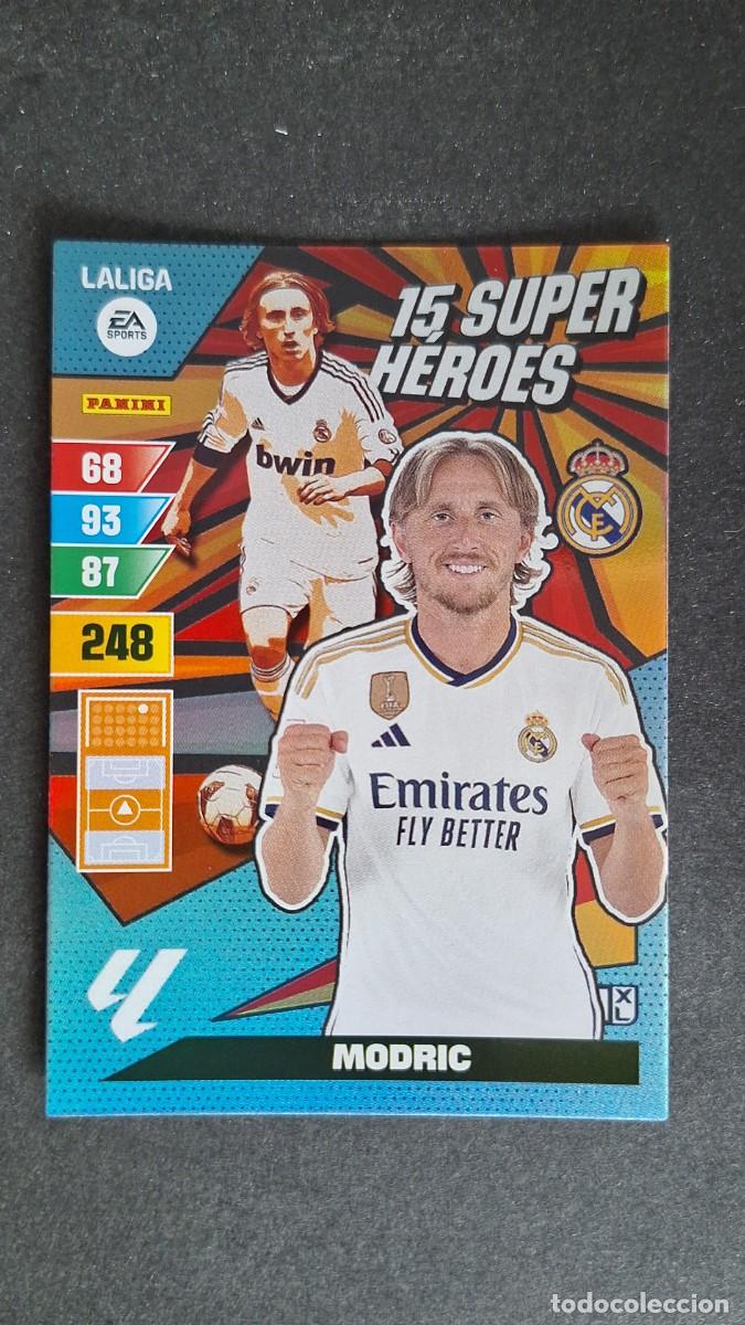 Cromos de F&uacute;tbol: L1 MODRIC REAL MADRID 15 SUPER HEROES ADRENALYN XL LIGA 2023/2024 23 24 PANINI