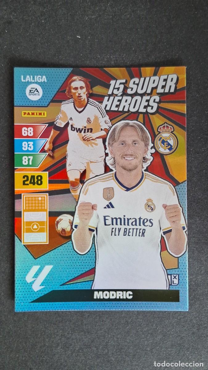 Cromos de F&uacute;tbol: L1 MODRIC REAL MADRID 15 SUPER HEROES ADRENALYN XL LIGA 2023/2024 23 24 PANINI
