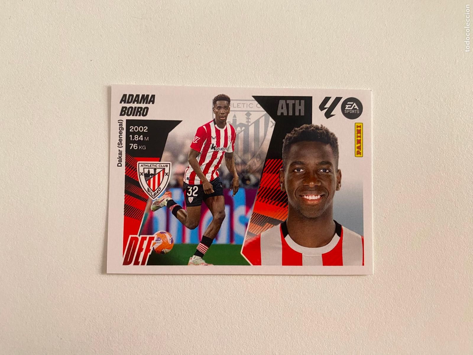 Cromos de F&uacute;tbol: LALIGA ESTE 2025 2026 EA SPORTS 25 26 ALBUM PANINI LIGA N 9B ATHLETIC CLUB ADAMA BOIRO