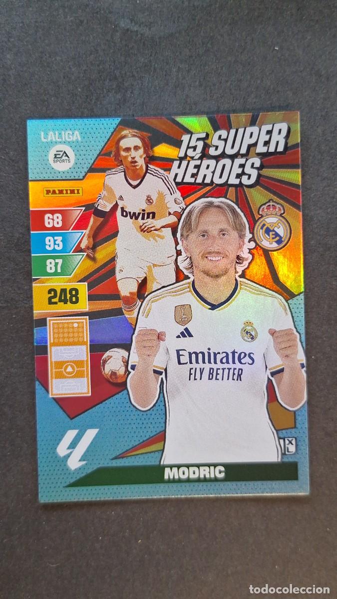 Cromos de F&uacute;tbol: L1 MODRIC REAL MADRID 15 SUPER HEROES ADRENALYN XL LIGA 2023/2024 23 24 PANINI