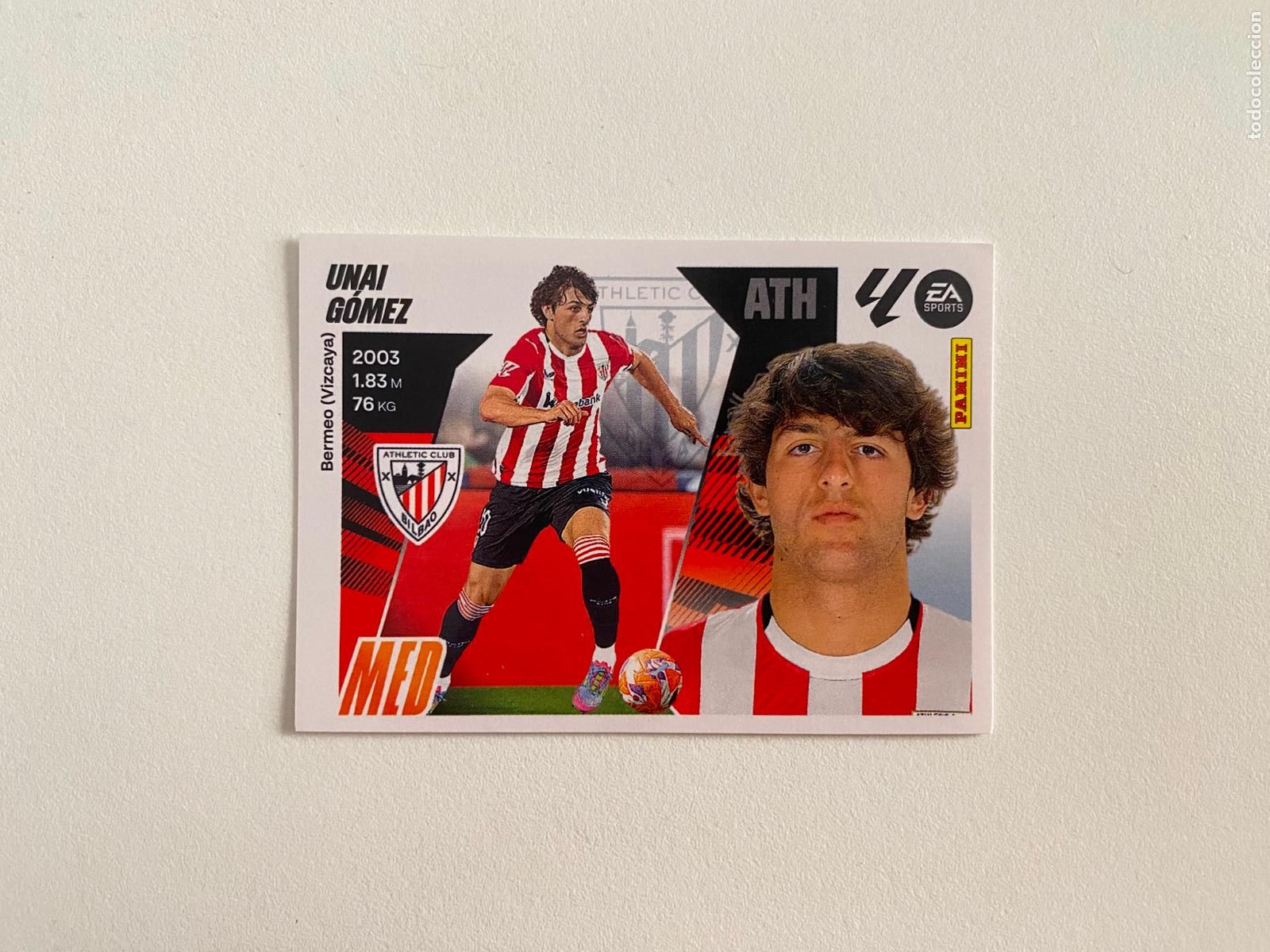 Cromos de F&uacute;tbol: LALIGA ESTE 2025 2026 EA SPORTS 25 26 ALBUM PANINI LIGA N 14 ATHLETIC CLUB UNAI G&Oacute;MEZ