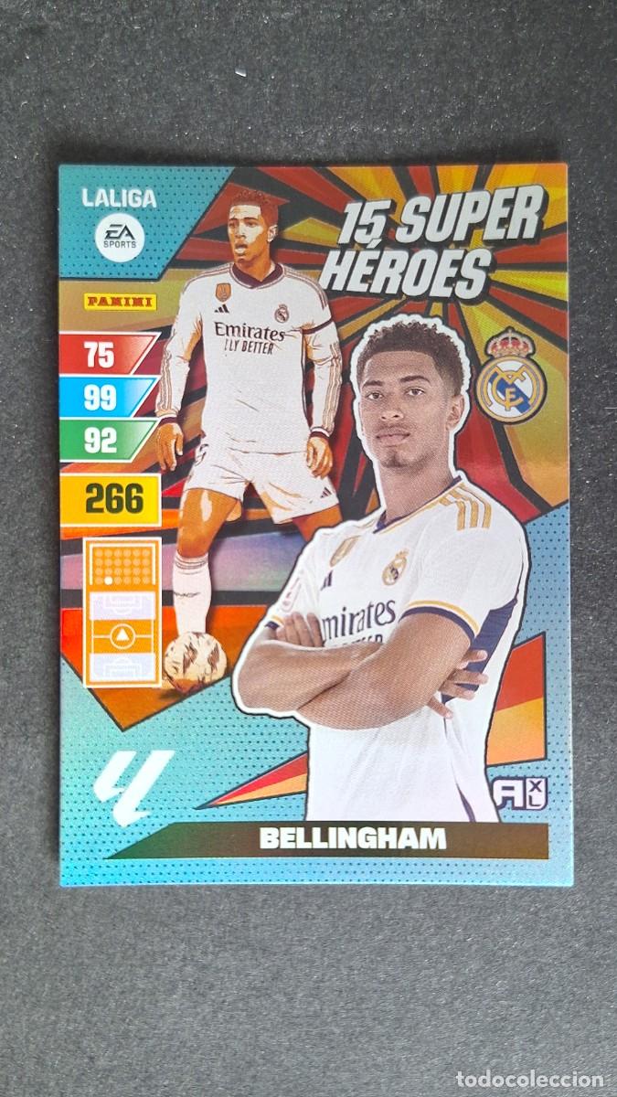 Cromos de F&uacute;tbol: L1 BELLINGHAM REAL MADRID 15 SUPER HEROES ADRENALYN XL LIGA 2023/2024 23 24 PANINI