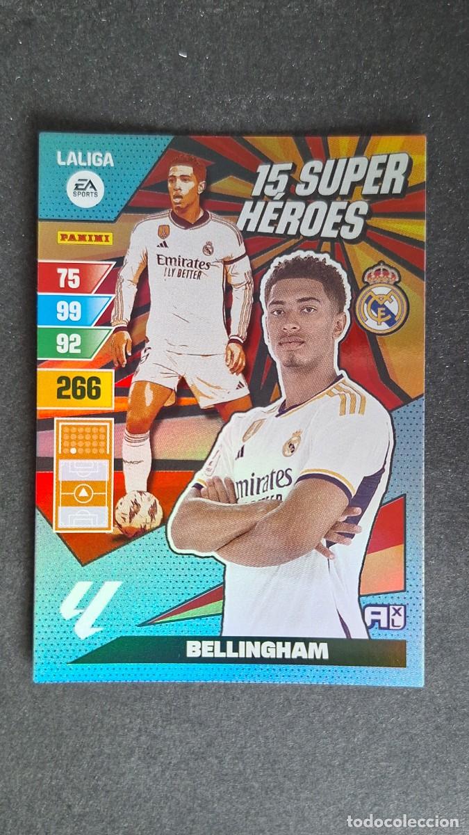 Cromos de F&uacute;tbol: L1 BELLINGHAM REAL MADRID 15 SUPER HEROES ADRENALYN XL LIGA 2023/2024 23 24 PANINI