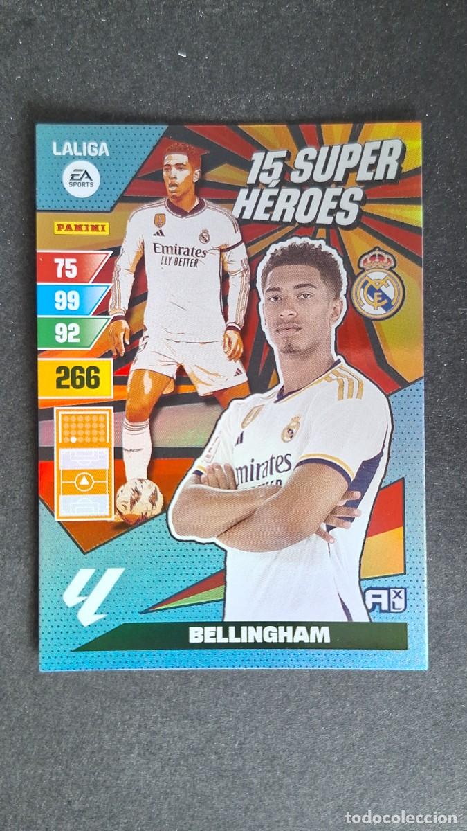 Cromos de F&uacute;tbol: L1 BELLINGHAM REAL MADRID 15 SUPER HEROES ADRENALYN XL LIGA 2023/2024 23 24 PANINI