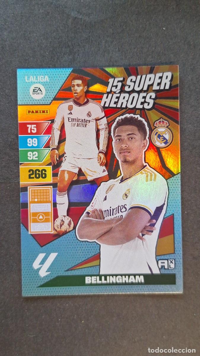 Cromos de F&uacute;tbol: L1 BELLINGHAM REAL MADRID 15 SUPER HEROES ADRENALYN XL LIGA 2023/2024 23 24 PANINI