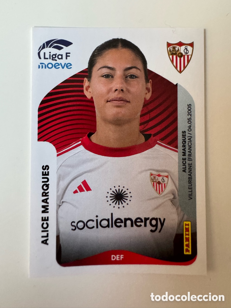 Figurine di Calcio: PANINI LIGA F FEMENINA 2025-2026 25-26 &ndash; Alice Marques Sevilla FC N&ordm; 308 A