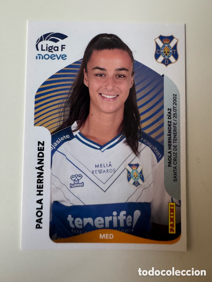 Cromos de F&uacute;tbol: PANINI LIGA F FEMENINA 2025-2026 25-26 &ndash; Paola Hern&aacute;ndez UD Costa Adeje Tenerife N&ordm; 117
