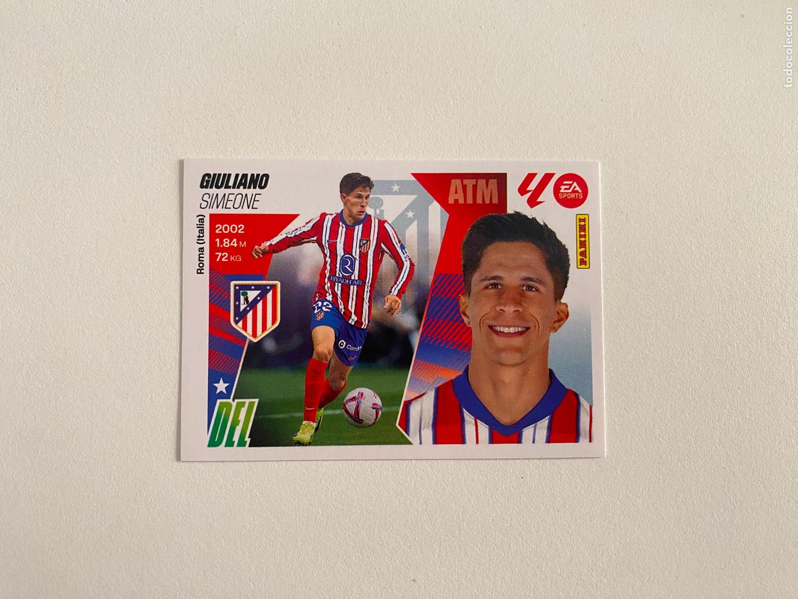 Cromos de F&uacute;tbol: LALIGA ESTE 2025 2026 EA SPORTS 25 26 ALBUM PANINI LIGA N 17 ATL&Eacute;TICO DE MADRID GIULIANO