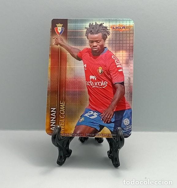 Cromos de F&uacute;tbol: 5/9 ANNAN CA OSASUNA QUIZ GAME MUNDICROMO 2012 2013 WELCOME METALCARD LIMITED EDITION FONDO CUADROS