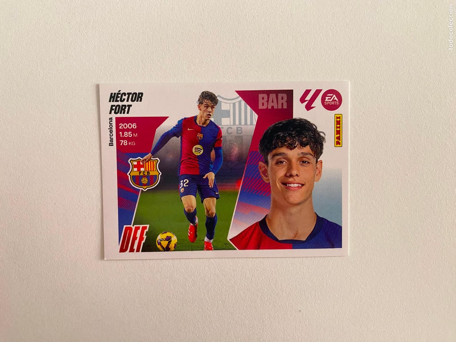 Cromos de Futebol: LALIGA ESTE 2025 2026 EA SPORTS 25 26 ALBUM PANINI LIGA N 9B FC BARCELONA H&Eacute;CTOR FORT