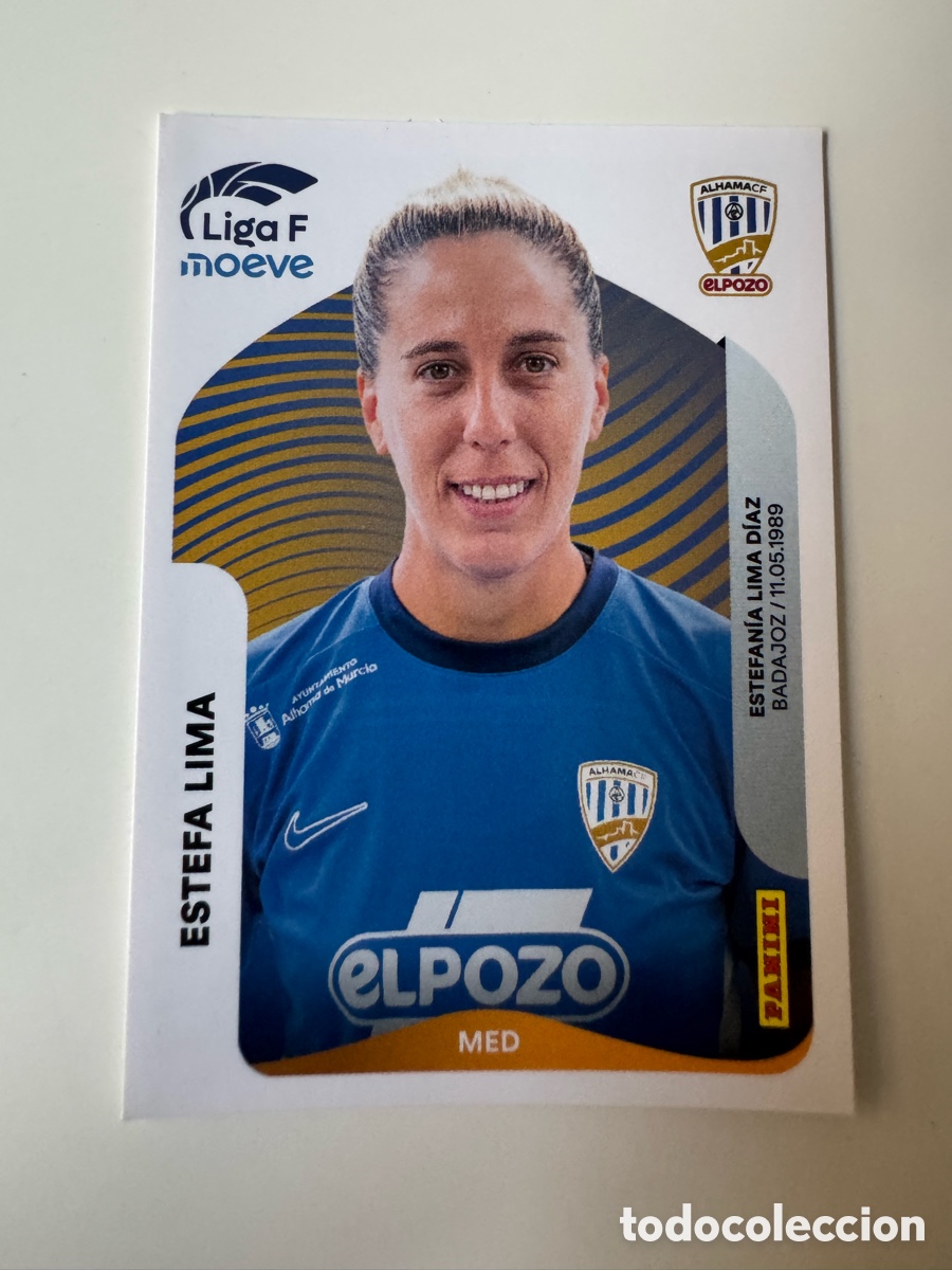 Cromos de F&uacute;tbol: PANINI LIGA F FEMENINA 2025-2026 25-26 &ndash; Estefa Lima Alhama CF N&ordm; 16 B 16B