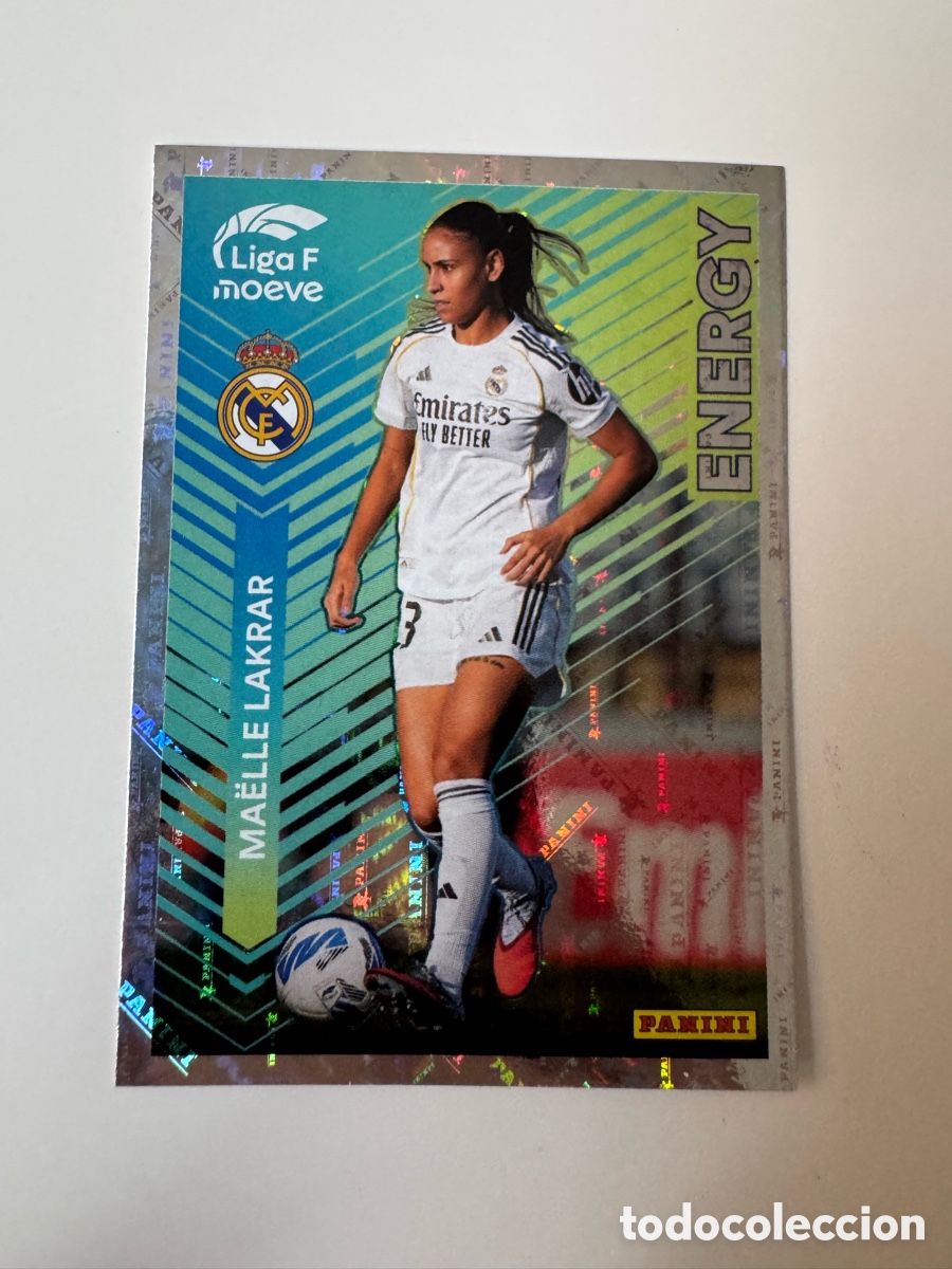 Cromos de F&uacute;tbol: PANINI LIGA F FEMENINA 2025-2026 25-26 &ndash; ENERGY N&ordm; 346 &ndash; Ma&euml;lle Lakrar Real Madrid CF