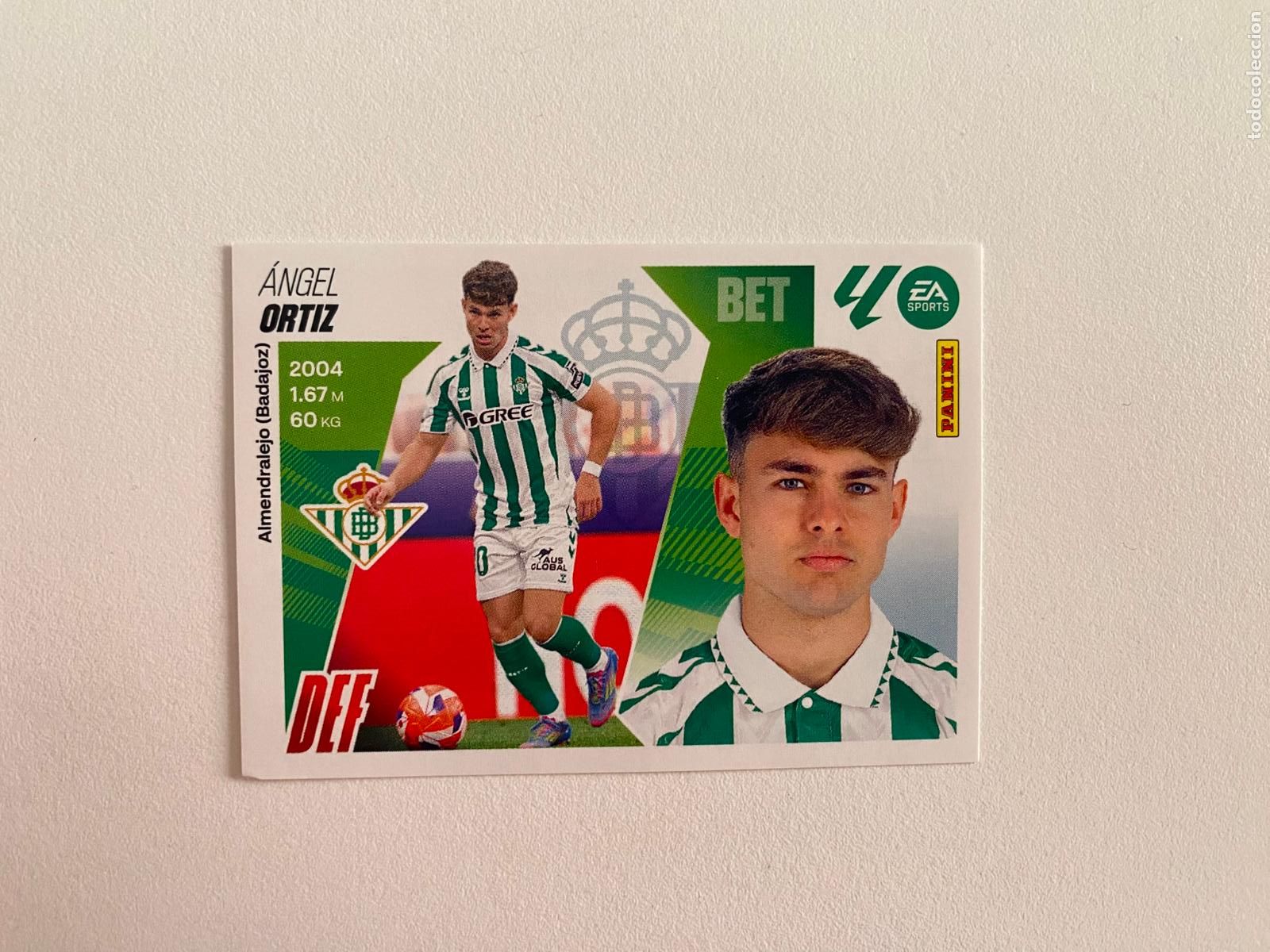 Cromos de F&uacute;tbol: LALIGA ESTE 2025 2026 EA SPORTS 25 26 ALBUM PANINI LIGA N 5B REAL BETIS ORTIZ