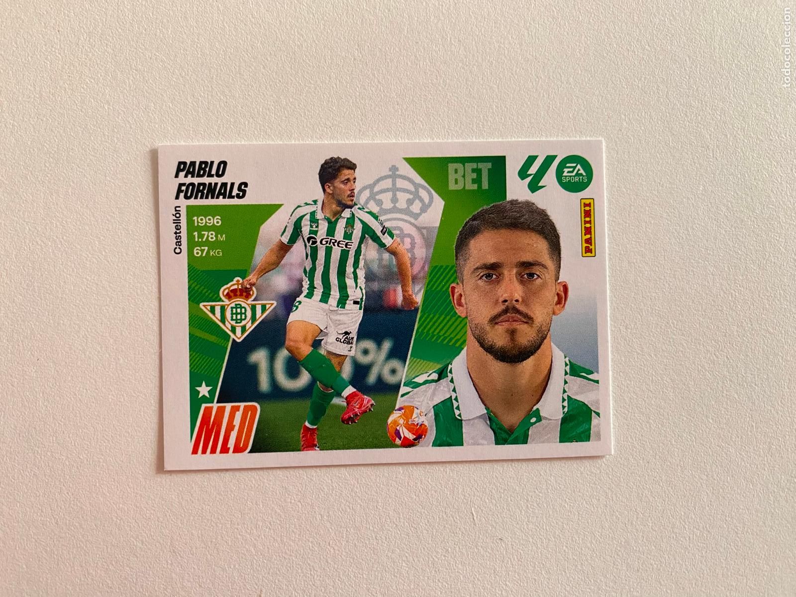 Cromos de F&uacute;tbol: LALIGA ESTE 2025 2026 EA SPORTS 25 26 ALBUM PANINI LIGA N 14 REAL BETIS PABLO FORNALS