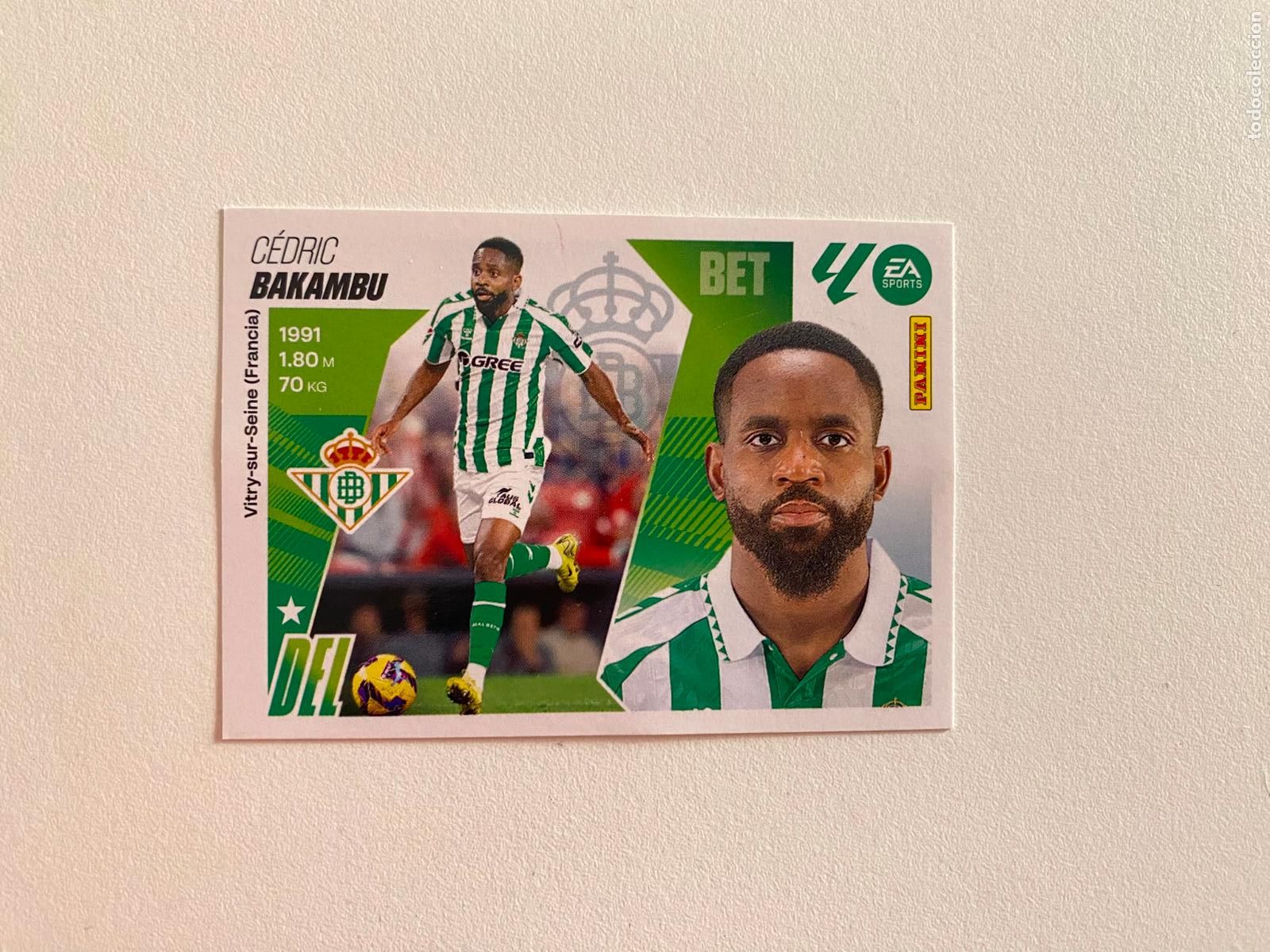 Cromos de F&uacute;tbol: LALIGA ESTE 2025 2026 EA SPORTS 25 26 ALBUM PANINI LIGA N 19 REAL BETIS BAKAMBU
