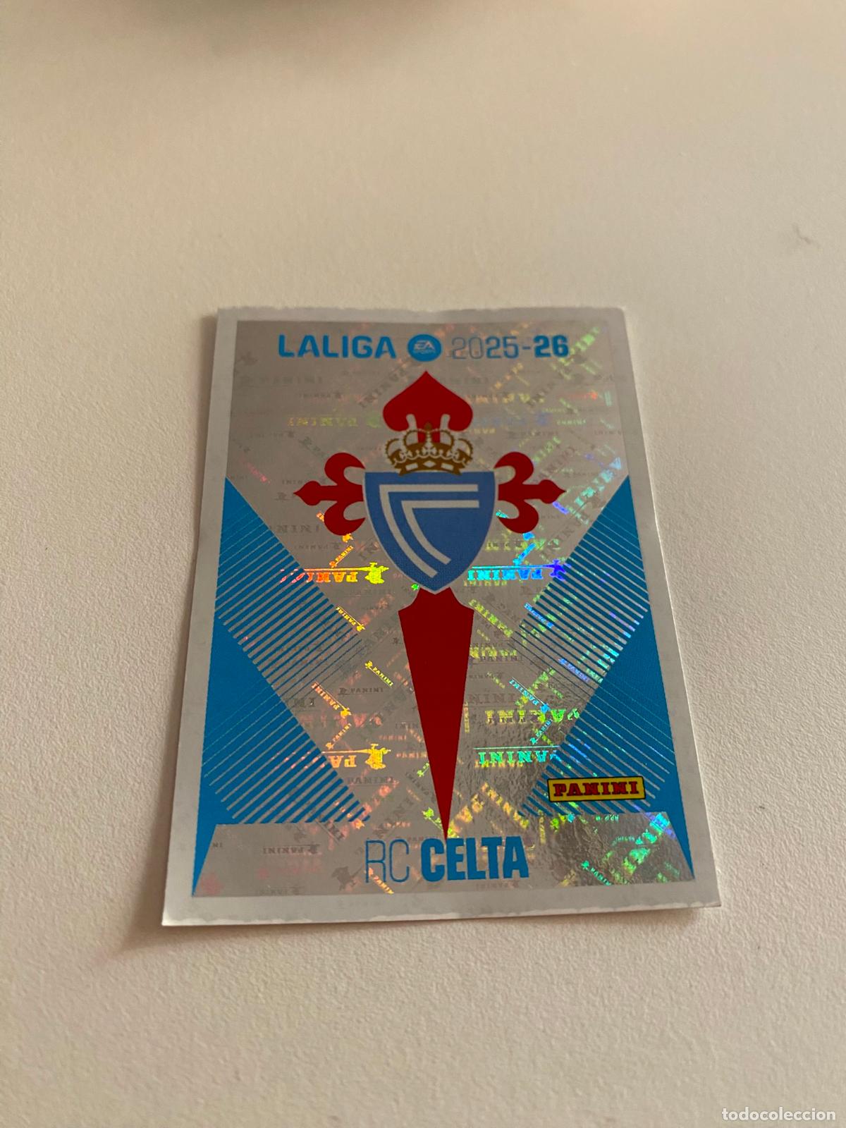 Cromos de F&uacute;tbol: LALIGA ESTE 2025 2026 EA SPORTS 25 26 ALBUM PANINI LIGA N 1 RC CELTA ESCUDO