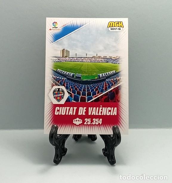 Cromos de F&uacute;tbol: 373 ESTADIO CIUTAT DE VAL&Egrave;NCIA LEVANTE UD CROMO FICHA MGK MEGACRACKS 2017-18 PANINI 2017 2018 17 18