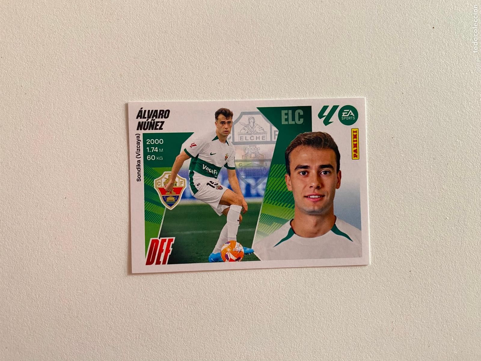 Cromos de F&uacute;tbol: LALIGA ESTE 2025 2026 EA SPORTS 25 26 ALBUM PANINI LIGA N 5 ELCHE CF &Aacute;LVARO N&Uacute;&Ntilde;EZ