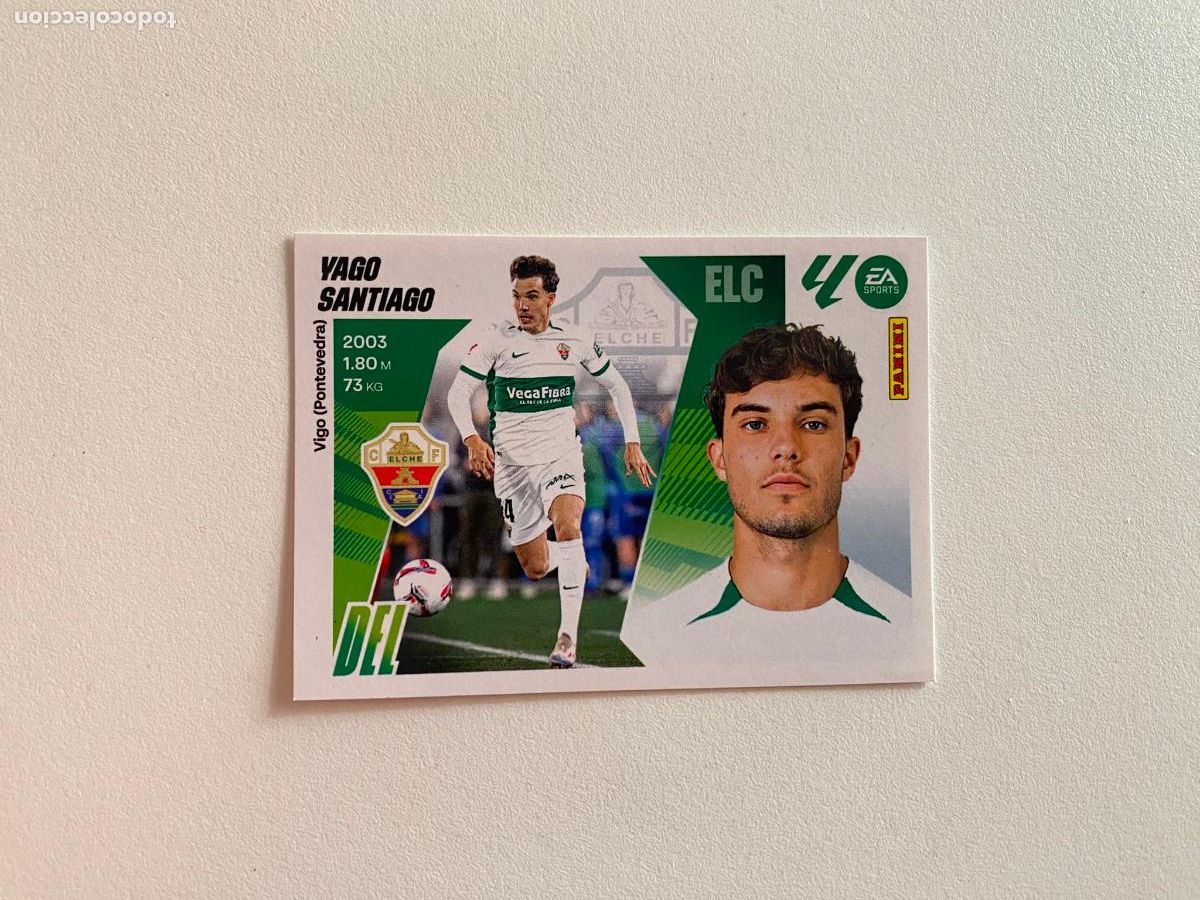 Cromos de Futebol: LALIGA ESTE 2025 2026 EA SPORTS 25 26 ALBUM PANINI LIGA N 16 ELCHE CF YAGO SANTIAGO