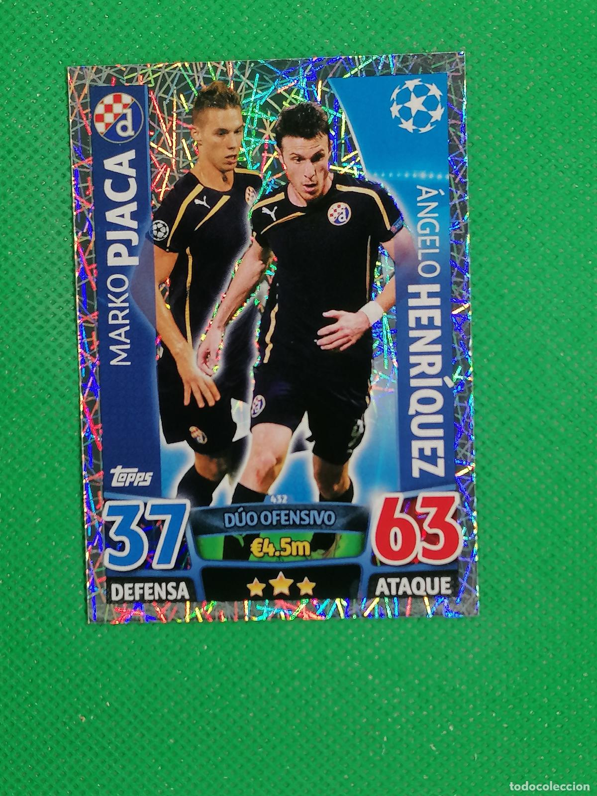 Cromos de Futebol: 432 PJACA HENRIQUEZ DINAMO DE ZAGREB DUO OFENSIVO ⚽ TOPPS MATCH ATTAX CHAMPIONS 2015 2016 15 16 ⚽