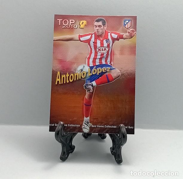 Cromos de Futebol: 584 ANTONIO L&Oacute;PEZ ATL&Eacute;TICO MADRID QUIZ GAME MUNDICROMO 2009 2010 TOP 2010 ROJO VERS. ESCUDO RESALT.