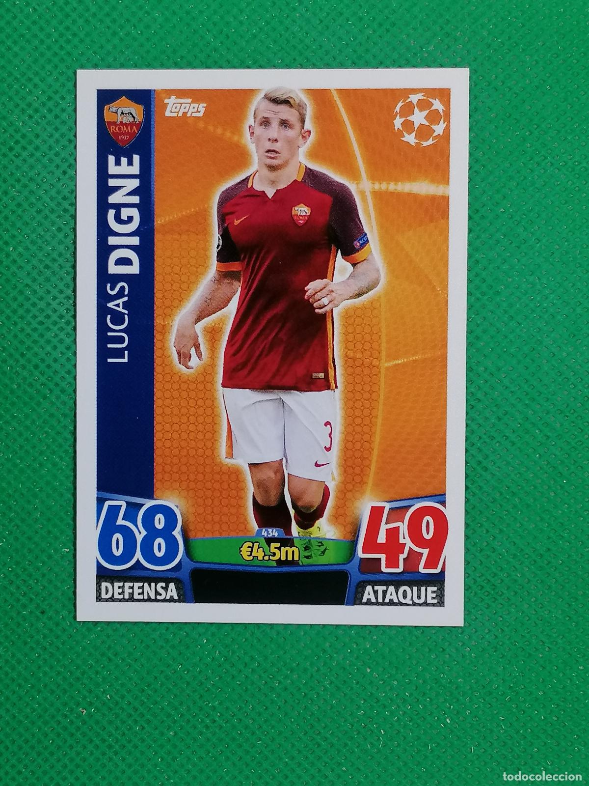 Cromos de Futebol: 434 LUCAS DIGNE ROMA ⚽ TOPPS MATCH ATTAX CHAMPIONS 2015 2016 15 16 ⚽