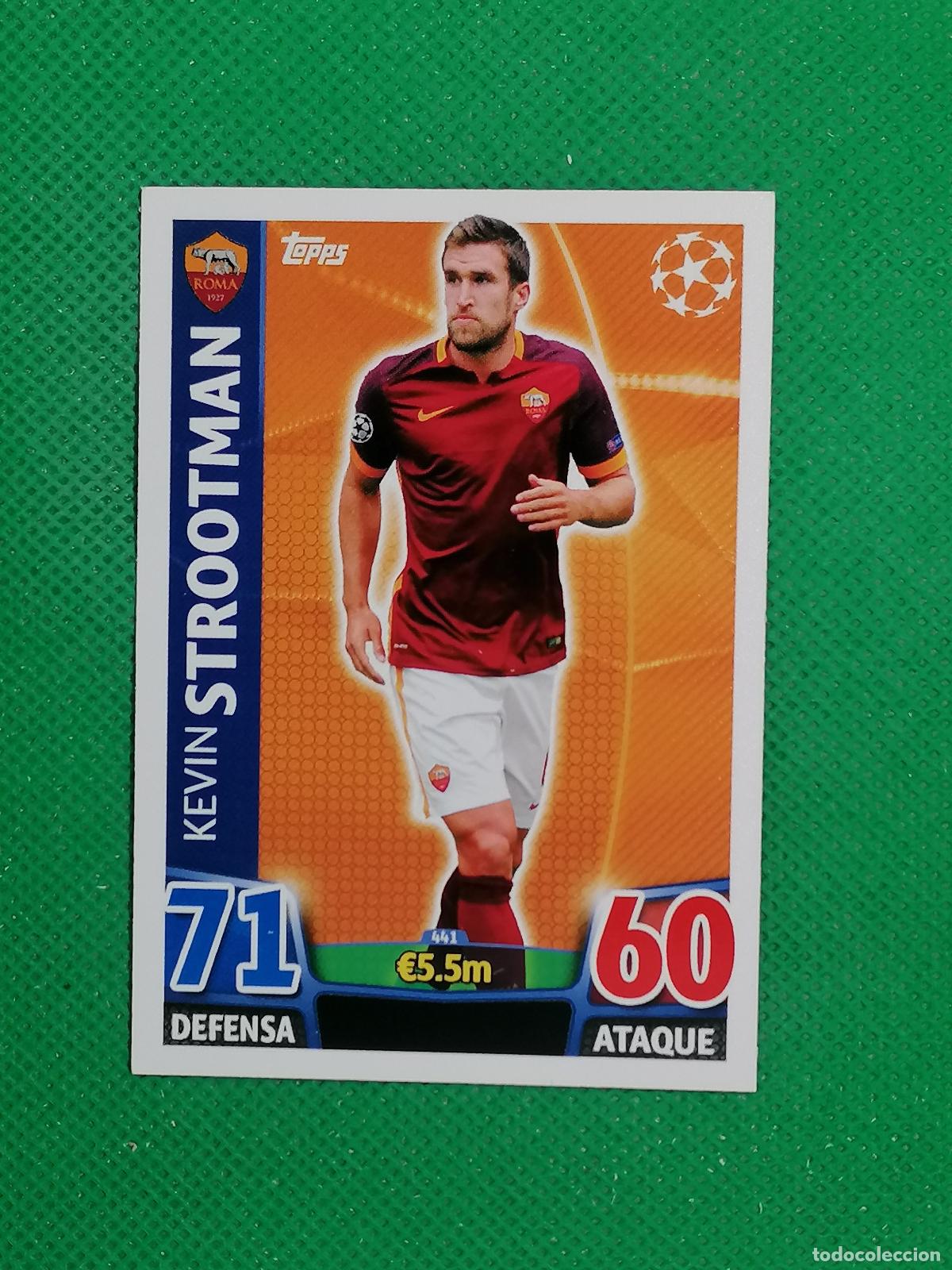 Fu&szlig;ball-Sticker: 441 KEVIN STROOTMAN ROMA ⚽ TOPPS MATCH ATTAX CHAMPIONS 2015 2016 15 16 ⚽