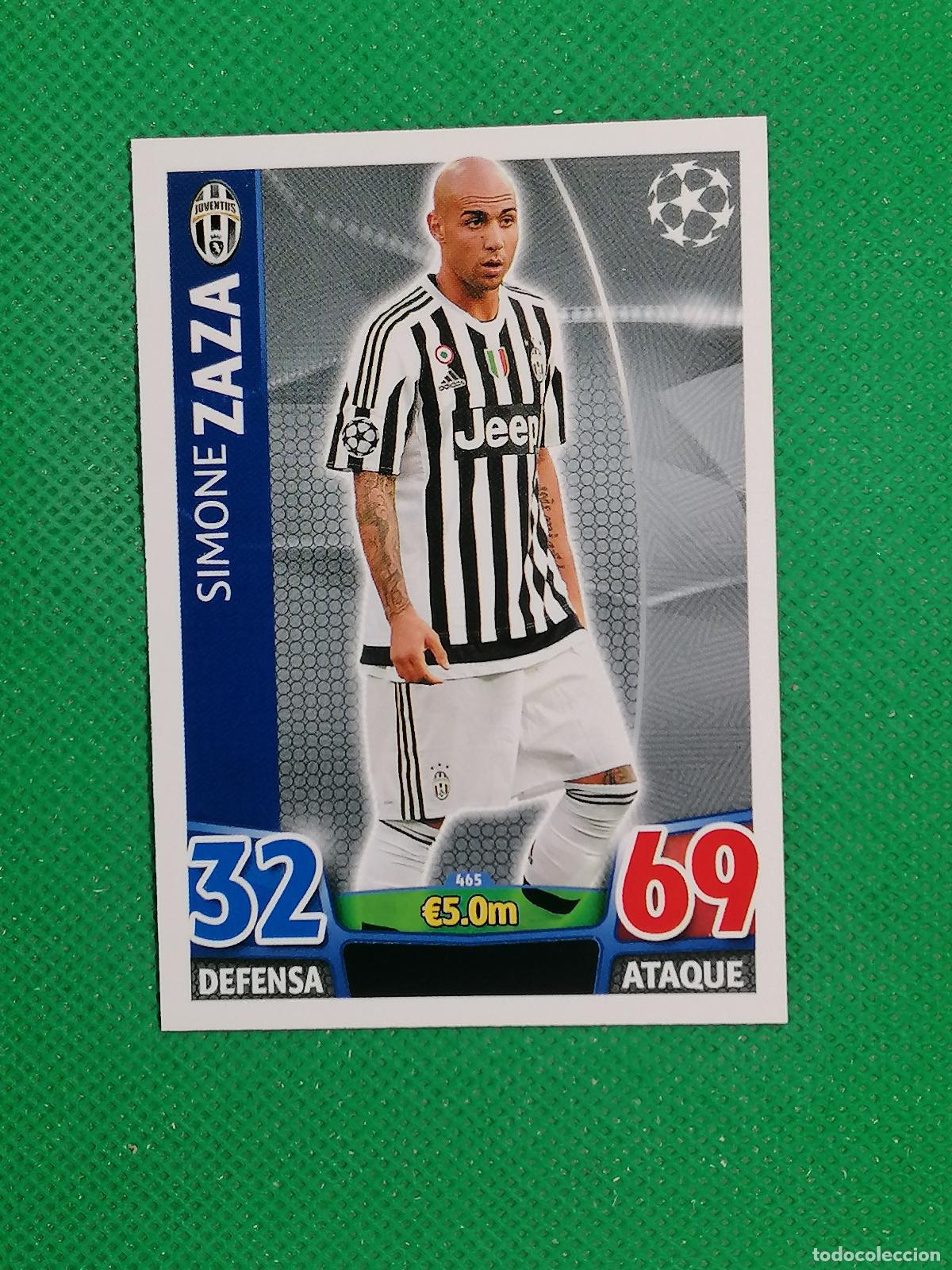 Figurine di Calcio: 465 SIMONE ZAZA JUVENTUS ⚽ TOPPS MATCH ATTAX CHAMPIONS 2015 2016 15 16 ⚽