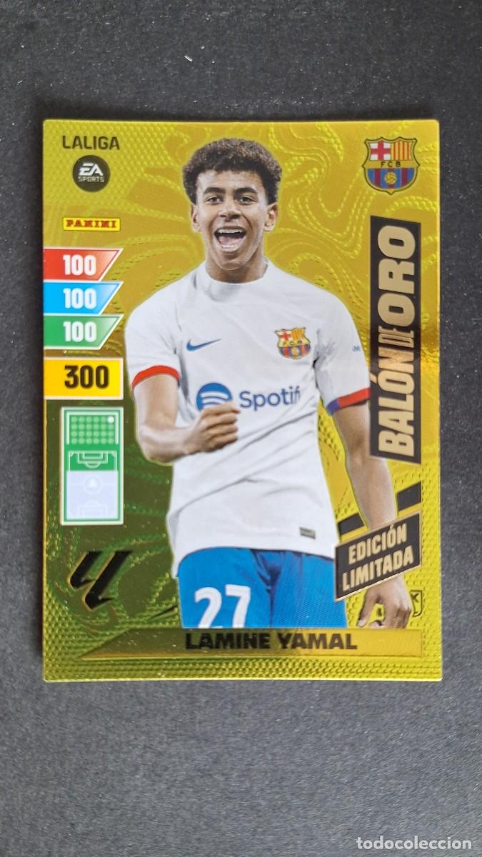 Football Stickers: L1 LAMINE YAMAL F. C. BARCELONA BALON DE ORO EDICION LIMITADA ADRENALYN XL LIGA 23 24 PANINI
