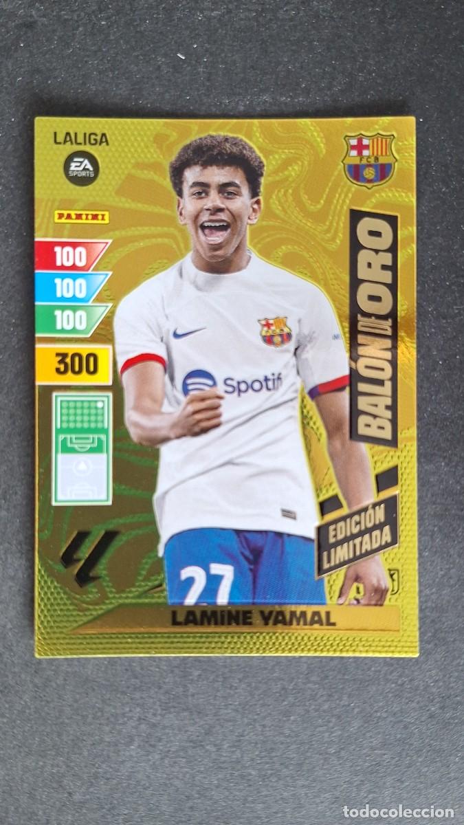 Football Stickers: L1 LAMINE YAMAL F. C. BARCELONA BALON DE ORO EDICION LIMITADA ADRENALYN XL LIGA 23 24 PANINI