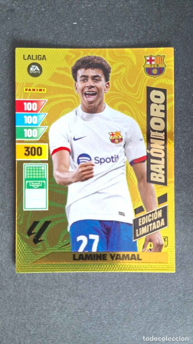 Football Stickers: L1 LAMINE YAMAL F. C. BARCELONA BALON DE ORO EDICION LIMITADA ADRENALYN XL LIGA 23 24 PANINI