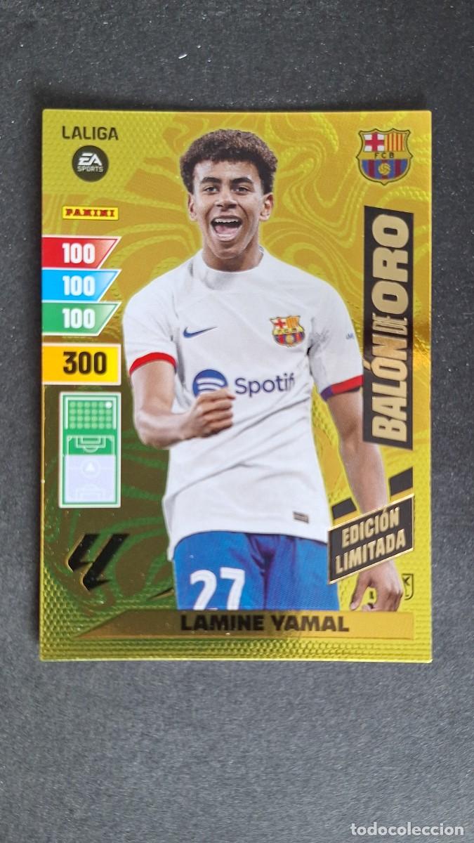Football Stickers: L1 LAMINE YAMAL F. C. BARCELONA BALON DE ORO EDICION LIMITADA ADRENALYN XL LIGA 23 24 PANINI