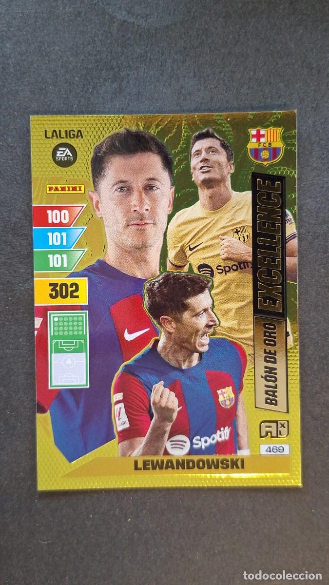 Cromos de F&uacute;tbol: L1 LEWANDOWSKI F. C. BARCELONA BALON DE ORO EXCELLENCE ADRENALYN XL LIGA 2023/2024 23 24 PANINI