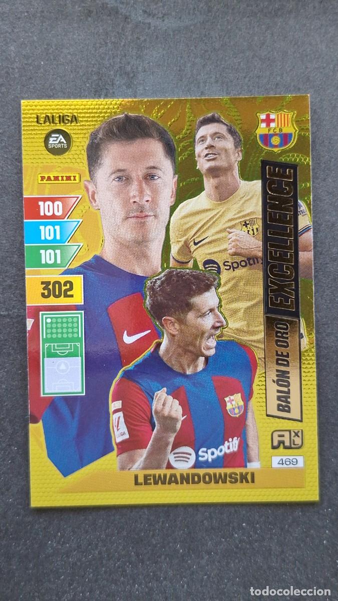 Cromos de F&uacute;tbol: L1 LEWANDOWSKI F. C. BARCELONA BALON DE ORO EXCELLENCE ADRENALYN XL LIGA 2023/2024 23 24 PANINI