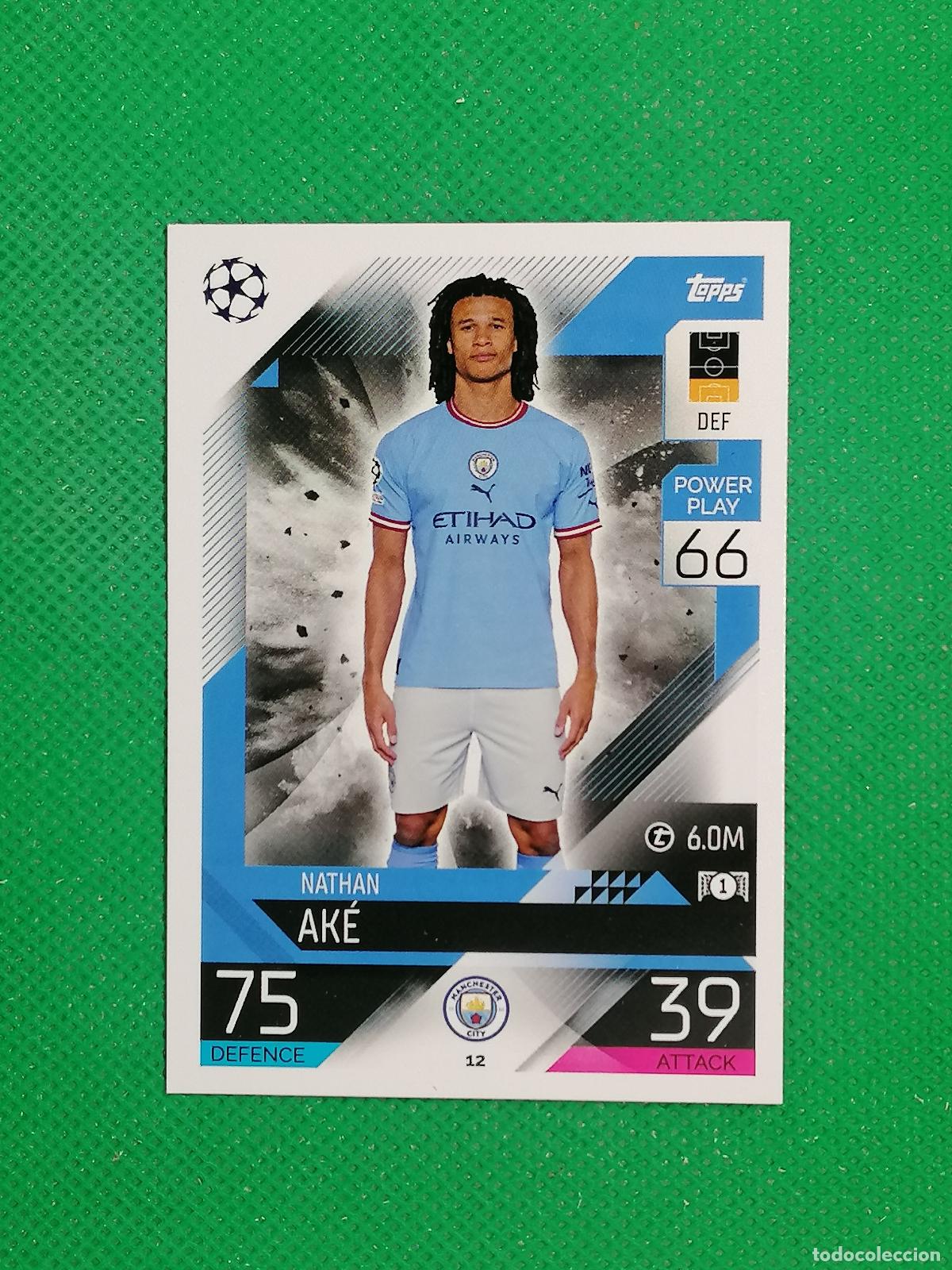 Cromos de F&uacute;tbol: 12 NATHAN AKE MANCHESTER CITY ⚽ TOPPS MATCH ATTAX CHAMPIONS 2022 2023 22 23 ⚽