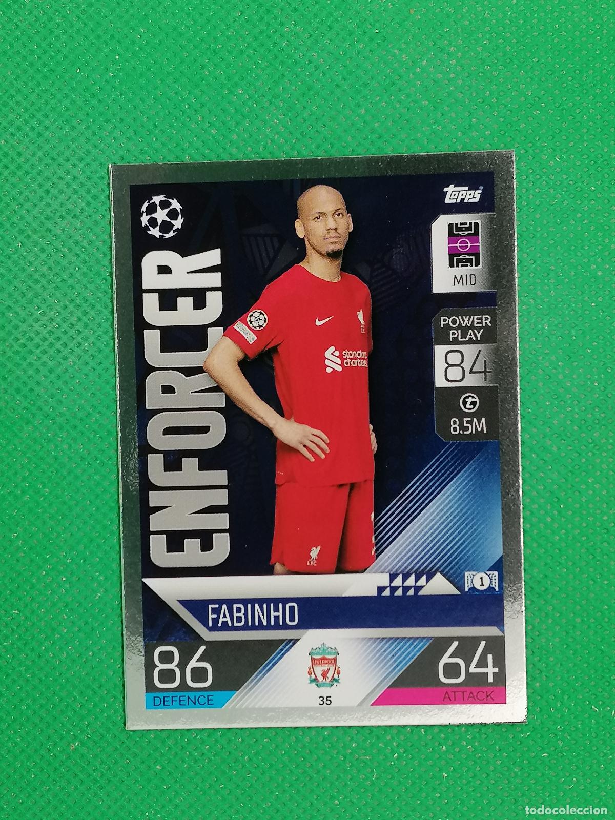 Cromos de F&uacute;tbol: 35 FABINHO ENFORCER LIVERPOOL ⚽ TOPPS MATCH ATTAX CHAMPIONS 2022 2023 22 23 ⚽